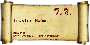 Traxler Noémi névjegykártya